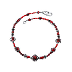 Red Hot Mama Art Glass Necklace