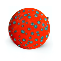 Persimmon Art Glass Mushroom